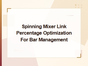 Optimizing Bar Links with Spinning Mixer Percentages